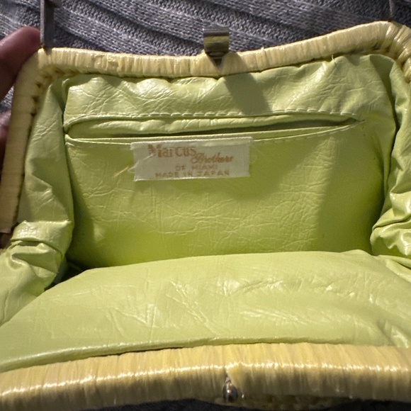 Marcus Brothers- Yellow beaded handbag - Picture 3 of 4